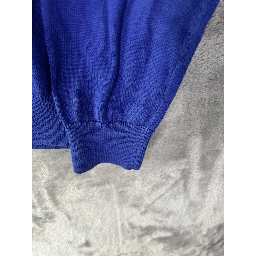 Lacoste Mens Royal Blue Quarter Zip Pullover Sweater Size US Medium FR 4